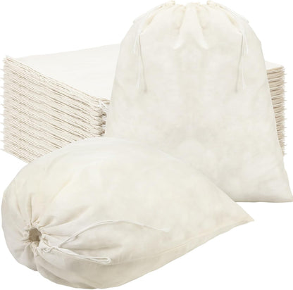 Tatuo 50 Pieces 4 x 6 Inches Muslin Cotton Drawstring Bags Canvas Linen Sachet Bag Reusable Empty Gift Pouch for Party Home Supplies