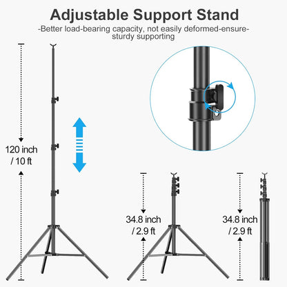 EMART Photo Backdrop Stand kit, 8.5 x 10 ft Back Drop Adjustable Frame for Photography, Photoshoot Banner Background Support Holder for Parties Dectoration