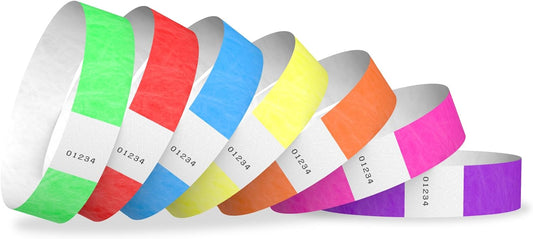 700 WristCo Tyvek Wristbands for Events, 7-Color Variety Pack – Tamper-Proof Design Prevents Reuse – Premium-Grade Bracelets for Hospital & Medical ID, Party, VIP Identification