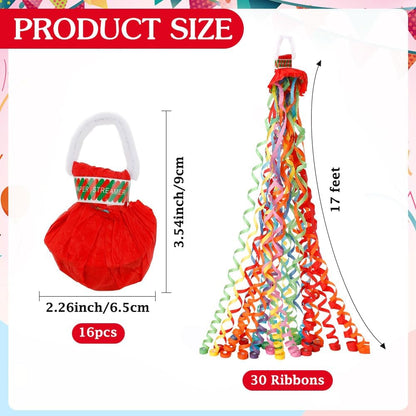 No Mess Streamers,16 Pack Hand Throw Streamers Colorful Party Streamer Poppers No Mess Confetti Poppers Party Poppers for Graduation Birthday Wedding Retirement Celebrations Baby Shower Party Favors