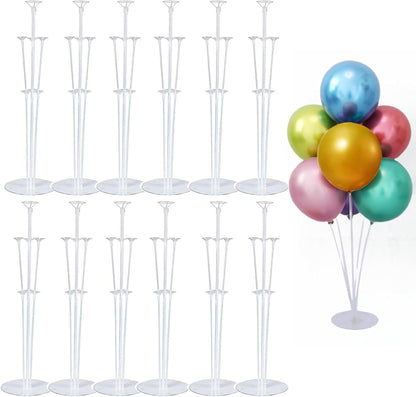 Balloon Stand Kit For Table - 4 Sets Balloon Sticks with Base For Birthday Graduation Party Decorations