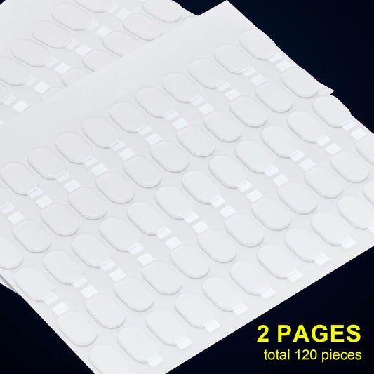120PCS Adhesive Stick dots, Clear Glue Dots, Double Sided Removable Mounting Putty Stick Tack for Wall Hanging, Picture, Decoration, Crafts（0.31" X 0.51"）
