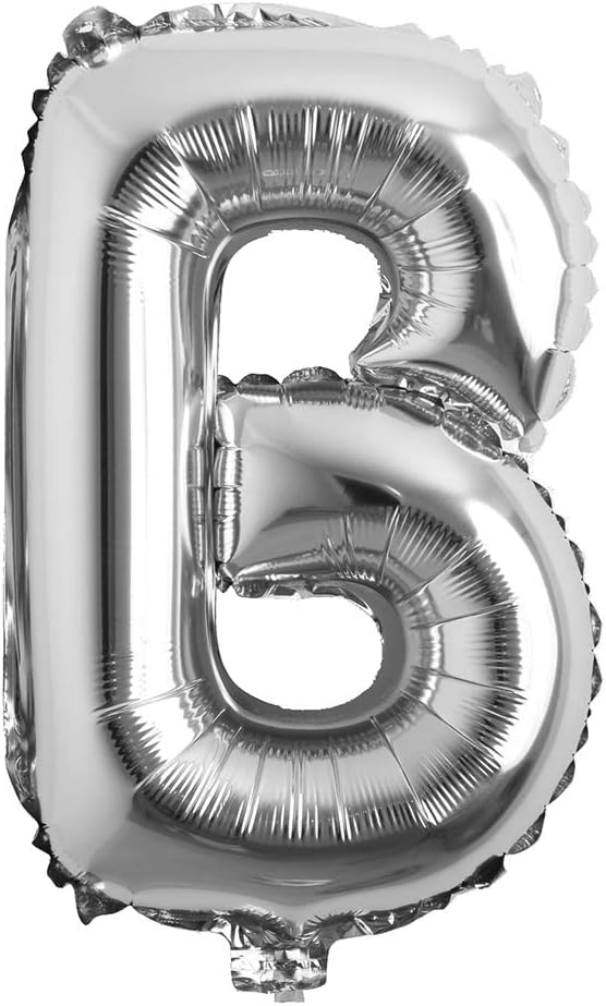 16" inch Single Silver Alphabet Letter number Balloons Aluminum Hanging Foil Film Balloon Wedding Birthday party decoration banner Air Mylar Balloons (16 inch Silver 0)