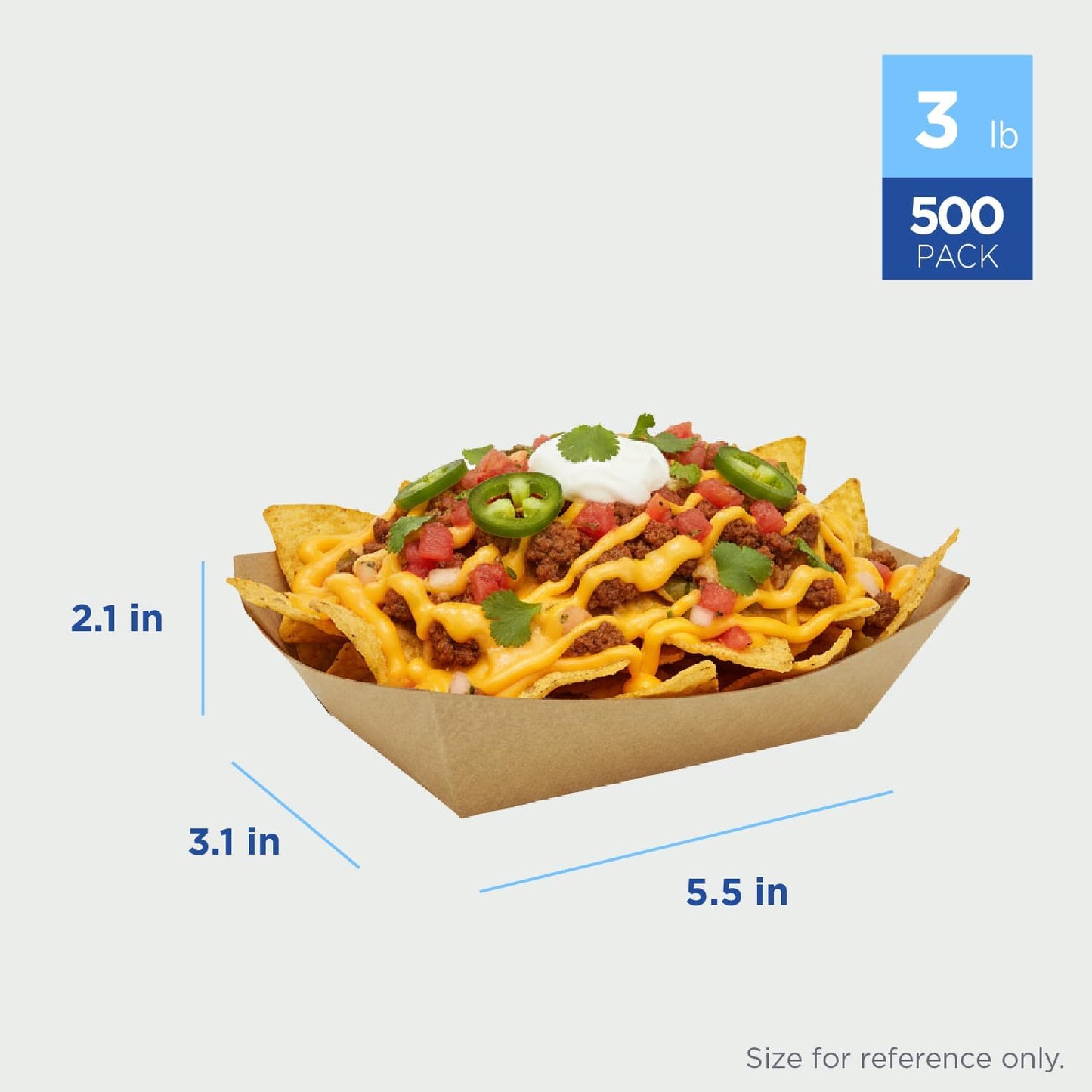 Karat Paper Food Trays Disposable [2 LB - 1,000 ct] Sturdy Food Boats, Leak Resistant | Ideal for Snacks, Nachos and Finger Foods