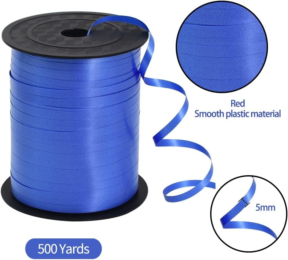 TONIFUL 500 Yards Curling Ribbon-Balloon Ribbon-Balloon String for Art&Craft Decor,Gift Wrapping,Ribbons and Bows for Christmas New Year Birthday Gifts (Silver)