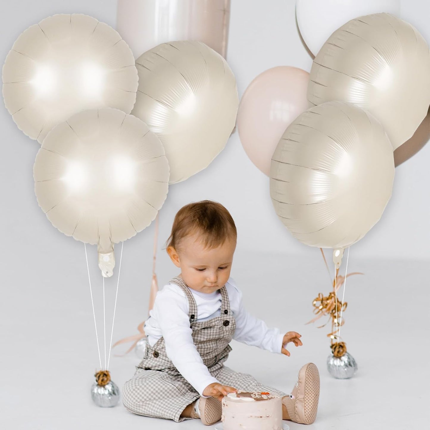 20 Pcs Black Round Shaped Balloons,18 Inch Round Foil Balloon,Giant Round Mylar Balloon Helium Balloons for Birthday Party Baby Shower Wedding Decorations (Black)