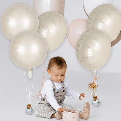 20 Pcs Black Round Shaped Balloons,18 Inch Round Foil Balloon,Giant Round Mylar Balloon Helium Balloons for Birthday Party Baby Shower Wedding Decorations (Black)