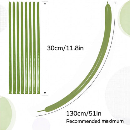 260 Clear Long Balloons for Animals, Thickening Skinny Latex Twisting for Arch Modeling Magic Clown Birthday Wedding Party Decorations 100pcs