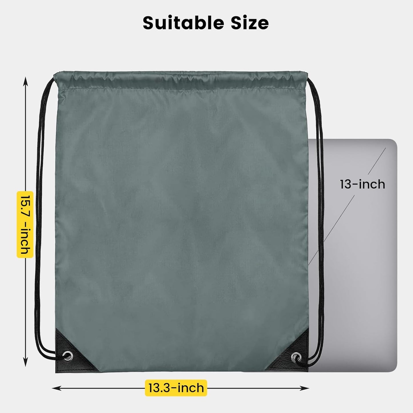 Vorspack 10 Pcs Drawstring Bags Bulk - Drawstring Backpack Draw String Back Bag for Gift, DIY, Party, Gym, Trip - 10 Colors