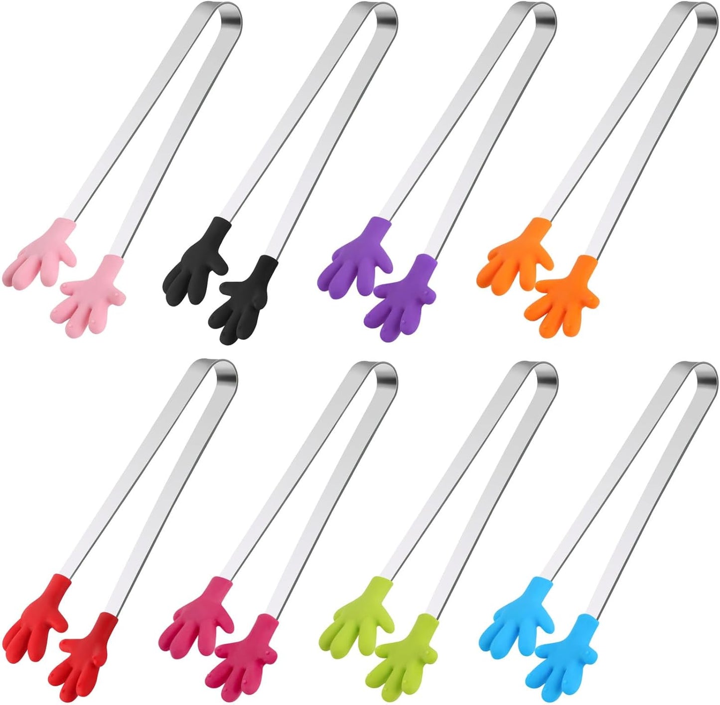 Shindel Small Tongs, 5" Mini Metal Tongs for Serving Food, Cute Kitchen Tool for Candy, Snacks, Chips, Cookies, Appetizers, Fruit, Pickles & Ice Cubes, Great for Party, Buffet & Dessert Table