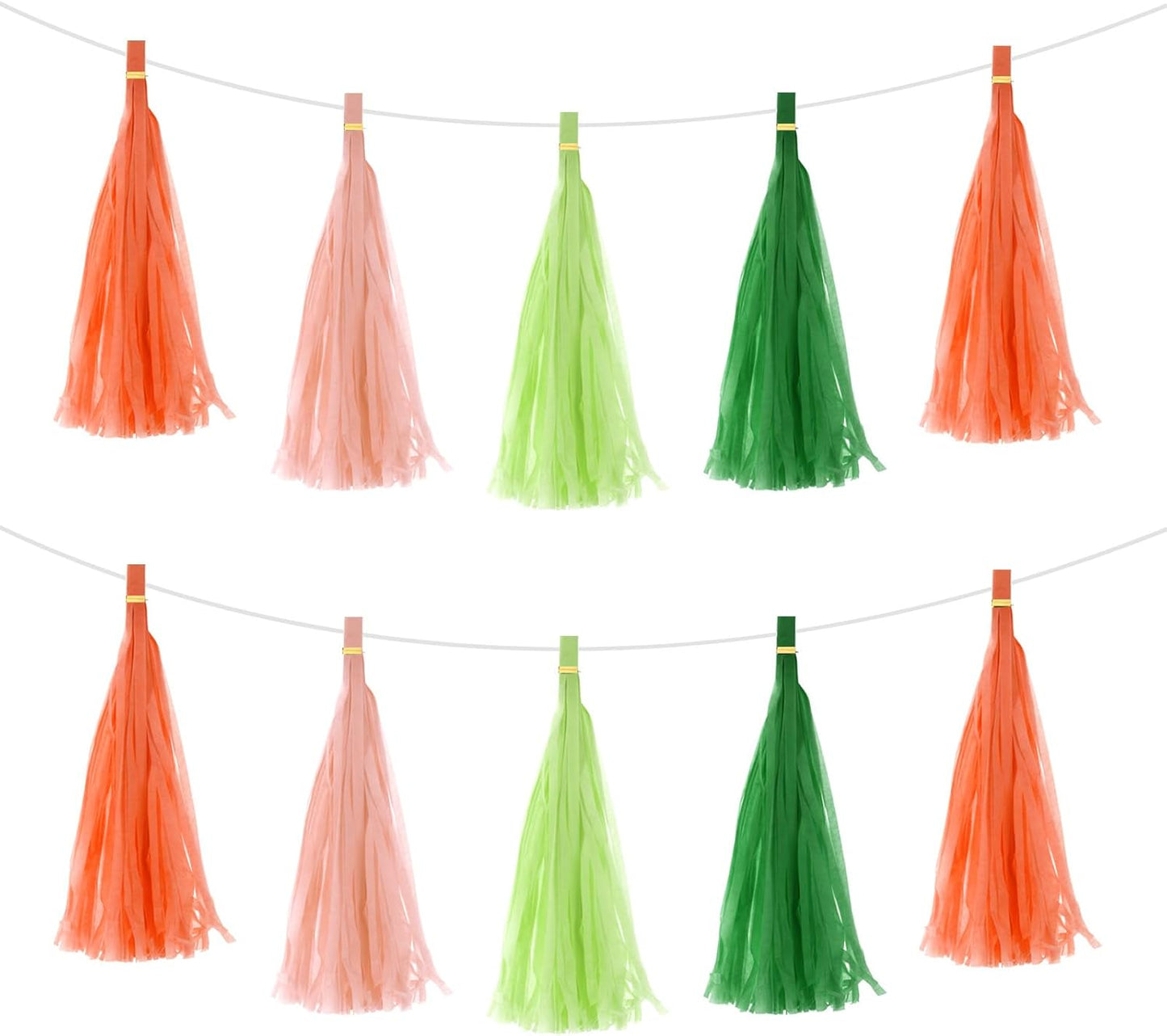 MECCANIXITY 20Pcs Light Blue Tassel Garland Banner with Rope Tissue Paper Tassels Party DIY Kits for Anniversary Wedding Birthday Party
