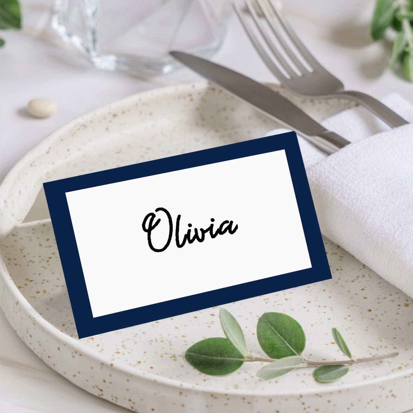 Gold Foil Place Cards for Table Setting, Printable Tent Cards for Food Buffet, Name Card for Wedding Banquet, Bridal Shower, Baby Shower, Birthday Party Decorations (25 Pack)-07
