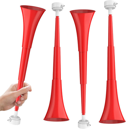 Collapsible Stadium Horn, Vuvuzela Plastic Blow Horns, Team Cheering Spirit Accessories Noisemakers, Foldable Trumpet Noise Makers for Sporting Events, Football Soccer Games, School Party Supply