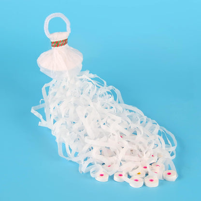 10Pack Colorful Streamer Poppers, No Mess Multi-Color Paper Crackers, Hand Throw Confetti Streamers for Birthday, Wedding, Party Celebrations
