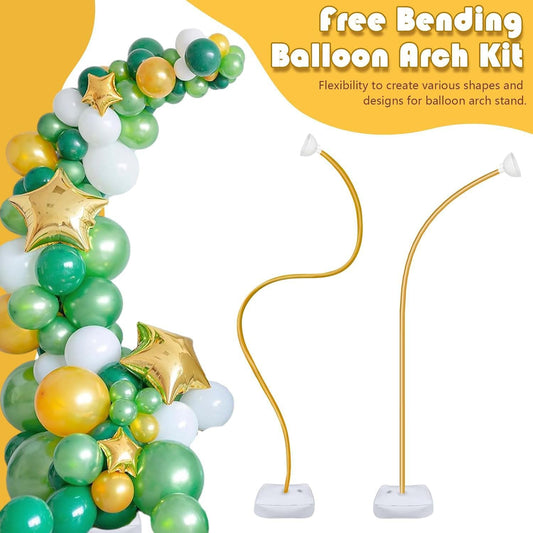 Balloon Arch Stand with Base - 8.2ft & 5ft Balloon Arch Kit with Bendable Tubes, Half Arch Stand, Balloon Column & Arch Frame for Weddings, Birthdays, Baby Showers