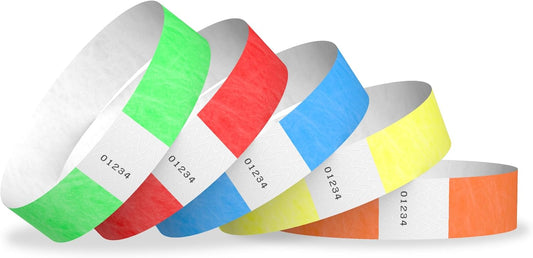 1,000 WristCo Aqua Tyvek Wristbands for Events - Comfortable Tear Resistant Paper Bracelets ID Wrist Bands for Concerts Festivals Admission Party Identification