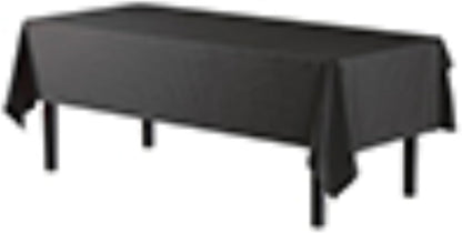 12-Pack Premium Plastic Tablecloth 54in. x 108in. Rectangle Table Cover - Dark Blue - Colors A