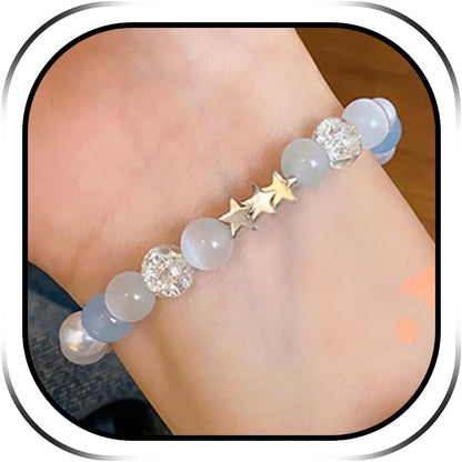 Long tiantian Moonstone Bracelet Glow in the Dark Bracelets Moonstone Jewelry for Women Crystal Bracelet Glow in the Dark Jewelry for Women Trendy Gifts for Christmas