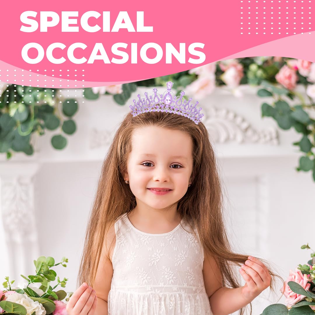 Birthday Tiara Crown with Sash for Women, Headband Hair Accessories for Wedding Party Costume