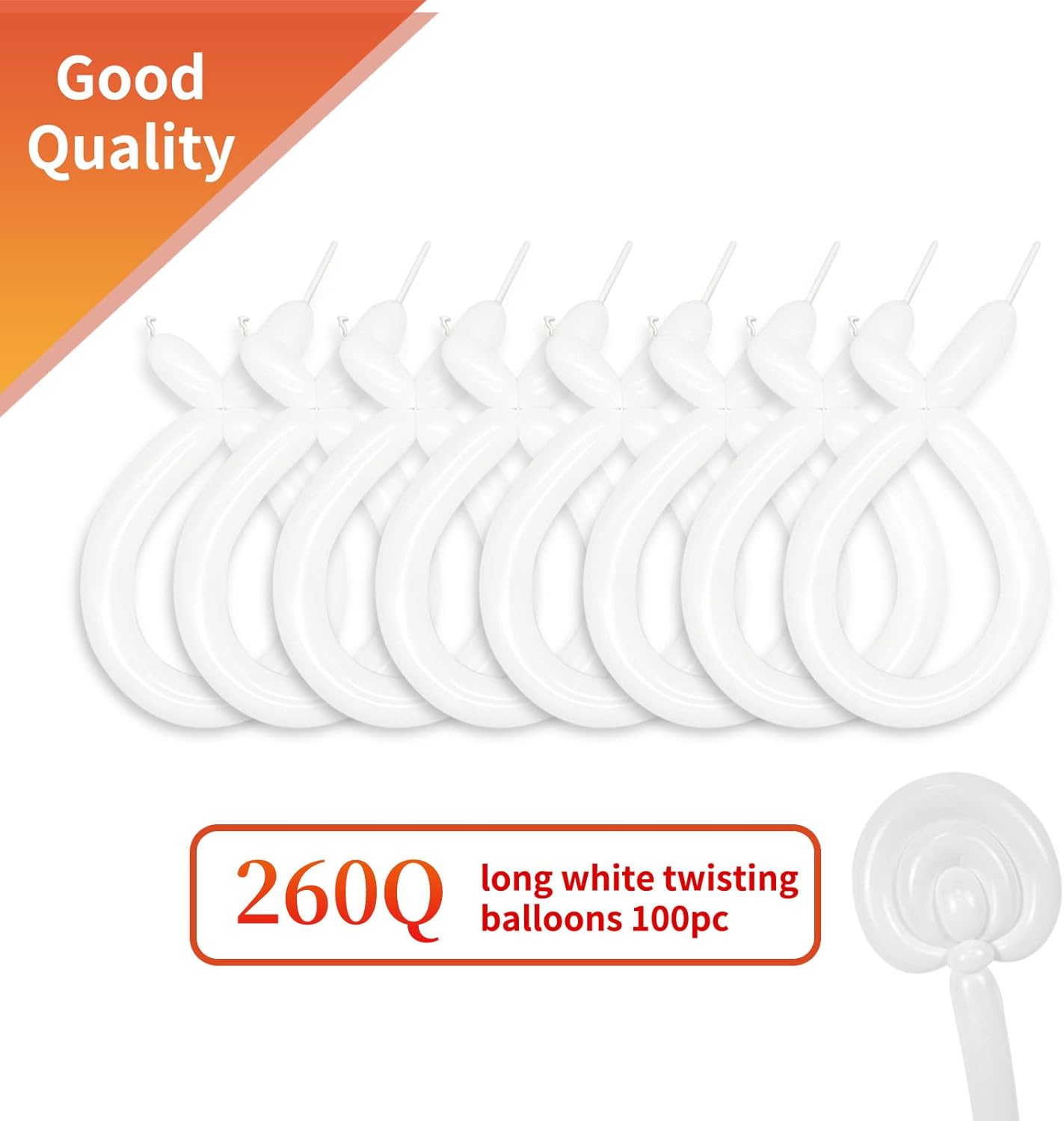 260 Clear Long Balloons for Animals, Thickening Skinny Latex Twisting for Arch Modeling Magic Clown Birthday Wedding Party Decorations 100pcs