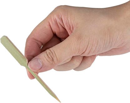 3.5 Inch Cocktail Picks, 100 Disposable Appetizer Skewers - Cylinder Top, Sturdy, Natural Bamboo Decorative Toothpicks, For Barbeques, Parties, Or Buffets