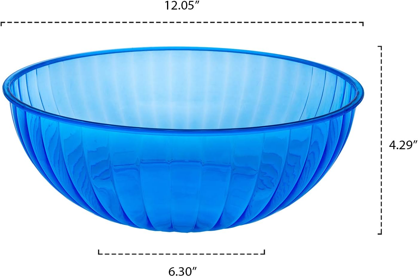Party Essentials Hard Plastic 192-Ounce Serving Bowl, Neon Pink