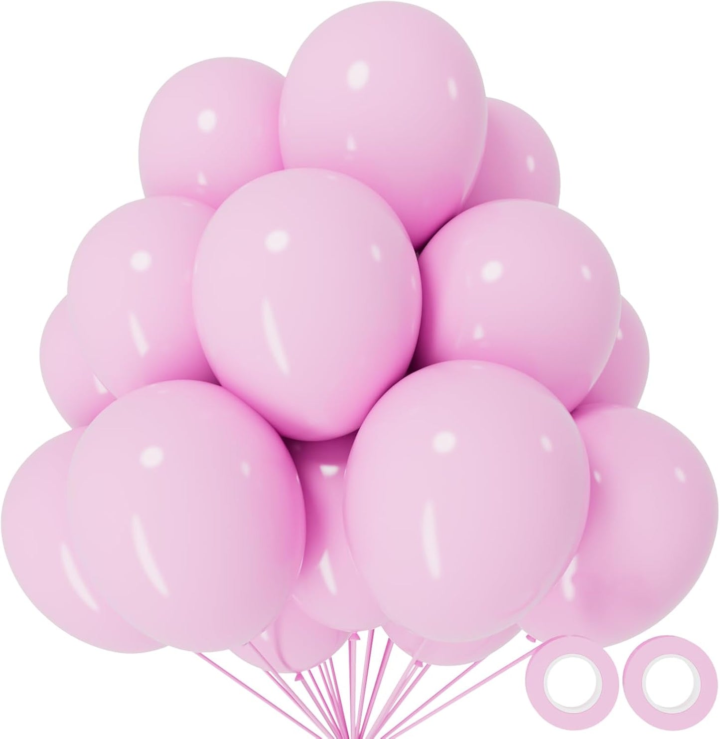 110pcs Black Balloon 12 inch, Black Latex Balloons for Birthday Party Baby Shower Wedding(with 2 Ribbons). - Colors A