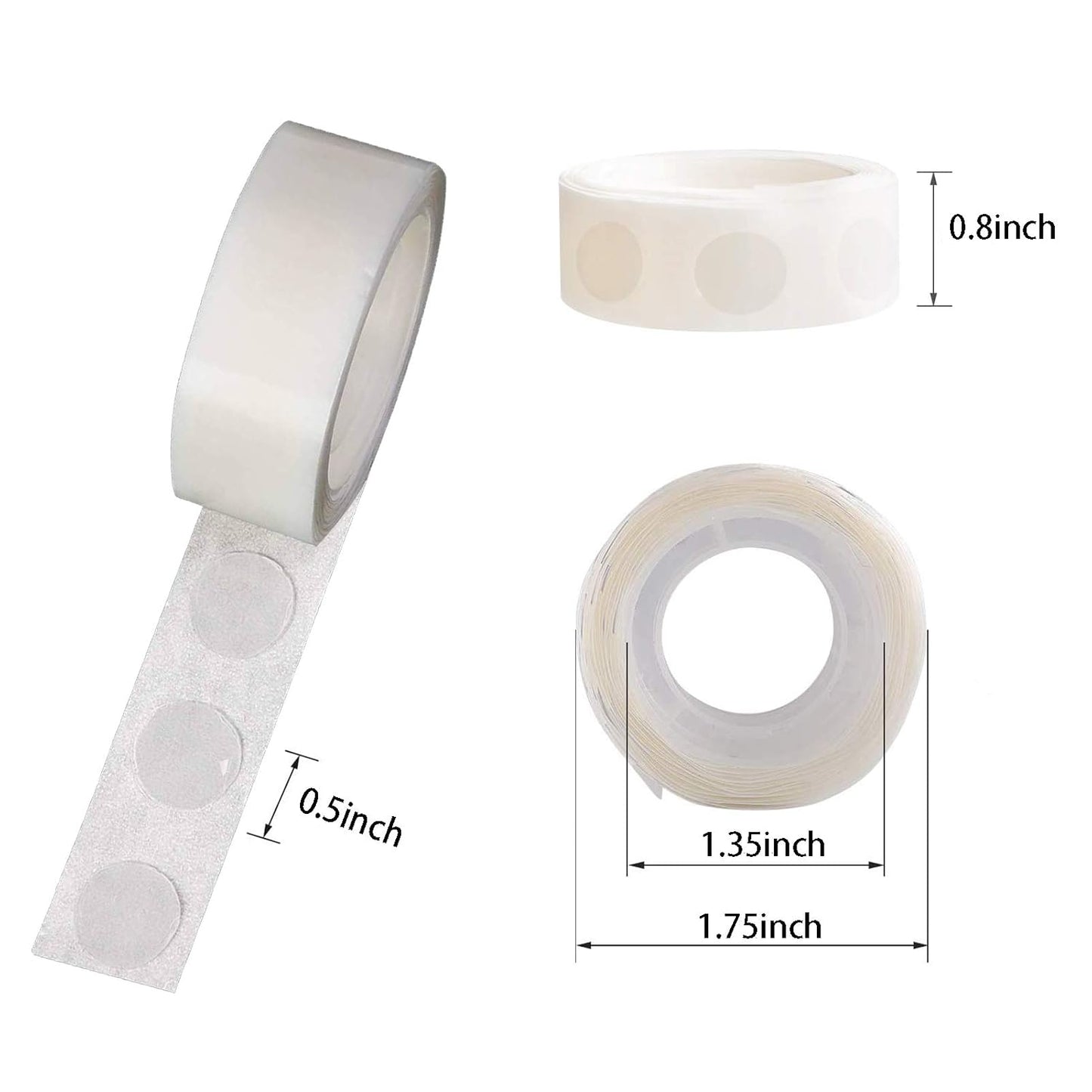 COLOGO 5000 PCS Glue Point Clear Balloon Glue Removable Adhesive Dots, 50 Rolls Double Sided Dots of Glue Tape for Scrapbook, Party, Wedding, Balloons Decoration