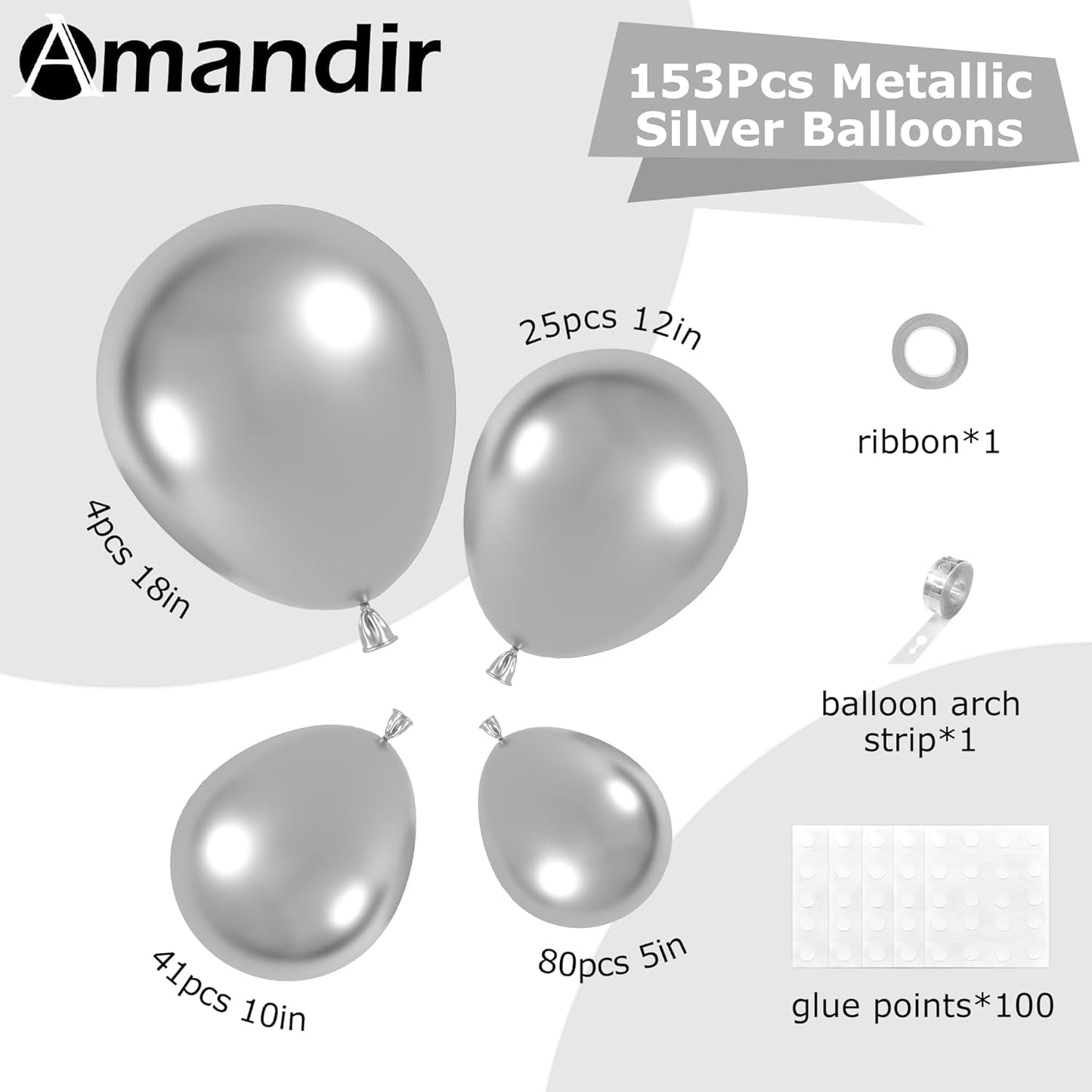 Amandir 153pcs White Sand Balloons Arch Garland Kit Different Sizes 18 12 10 5 Inch Cream Beige Sand White Latex Balloon for Birthday Boho Neutral Baby Shower Wedding Anniversary Party Decorations