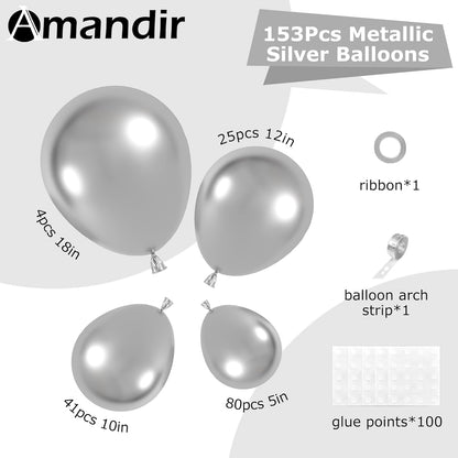 Amandir 153pcs White Sand Balloons Arch Garland Kit Different Sizes 18 12 10 5 Inch Cream Beige Sand White Latex Balloon for Birthday Boho Neutral Baby Shower Wedding Anniversary Party Decorations