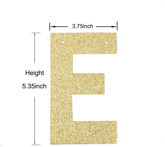 Welcome Banner, Home Party/Birthday/Wedding/Bach/Engagement/Fiesta/Retirement Party Reception Table Decorations Gold Gliter Paper Signs