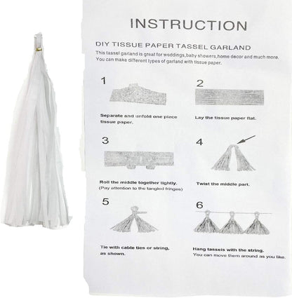 Tissue Paper Tassels Paper Tassel Garland Banner Table Decor Party Tassels Banner Wedding Birthday Baby Shower Nursey Party Decorations Supplies (20, Rose Gold+Pink+Rose Red+Lt-Pink)