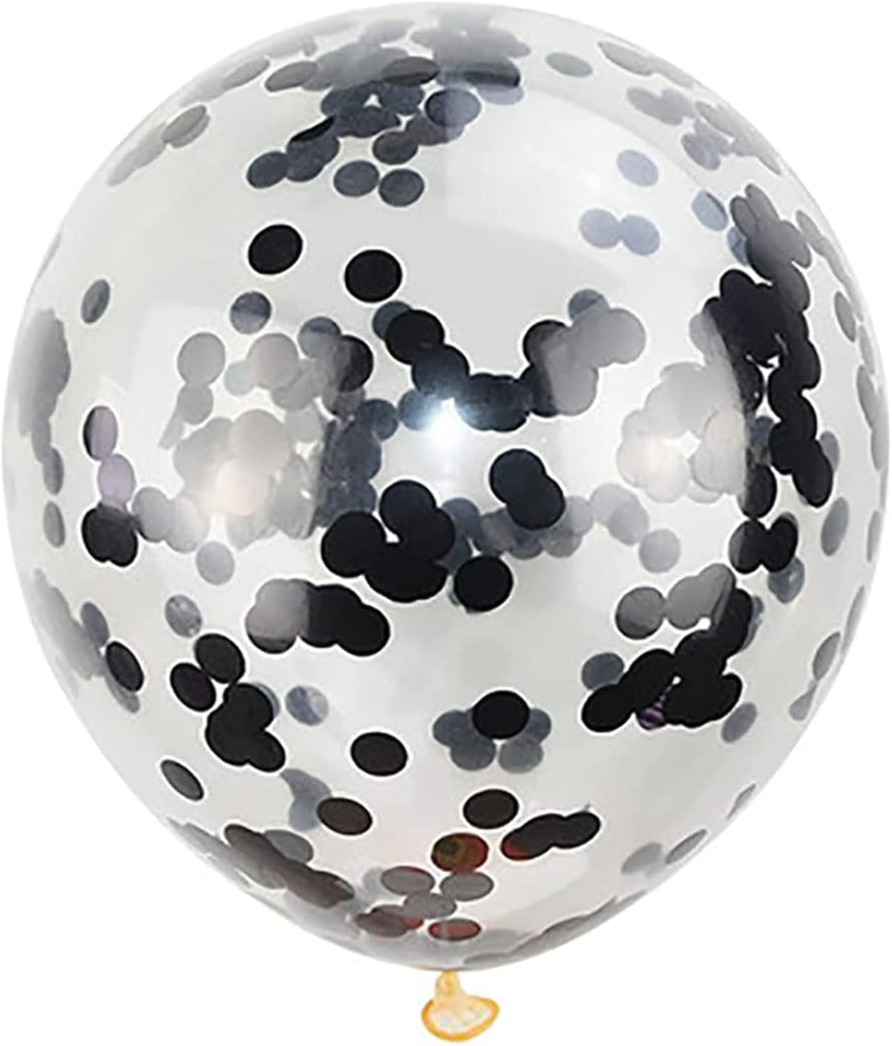KIRIKOU Pack of 24 Pieces Confetti Balloons 12 Inch Latex Party Balloons for Party Decorations, Wedding, Engagement, Bridal, Birthday and Shower (Black)