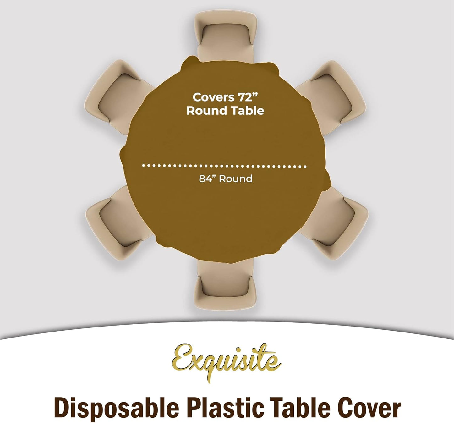 Exquisite Party Solids 6-Pack Premium Plastic Tablecloth 54in. x 108in. Rectangle Plastic Table Cover - Navy