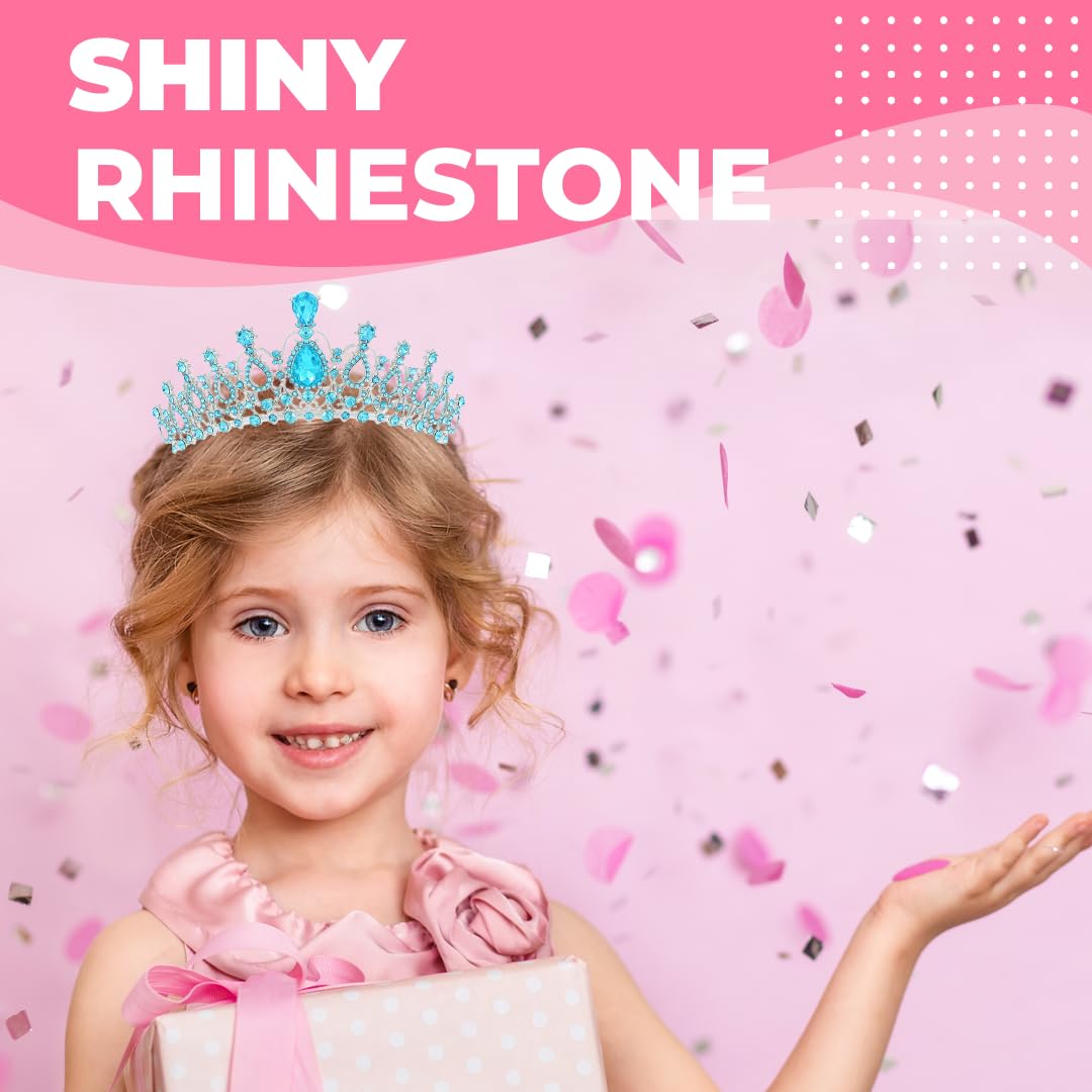 Birthday Tiara Crown with Sash for Women, Headband Hair Accessories for Wedding Party Costume