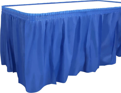 Party Dimensions Plastic Table Skirt, 29-Inches by 14-Feet - White - 6 Pack