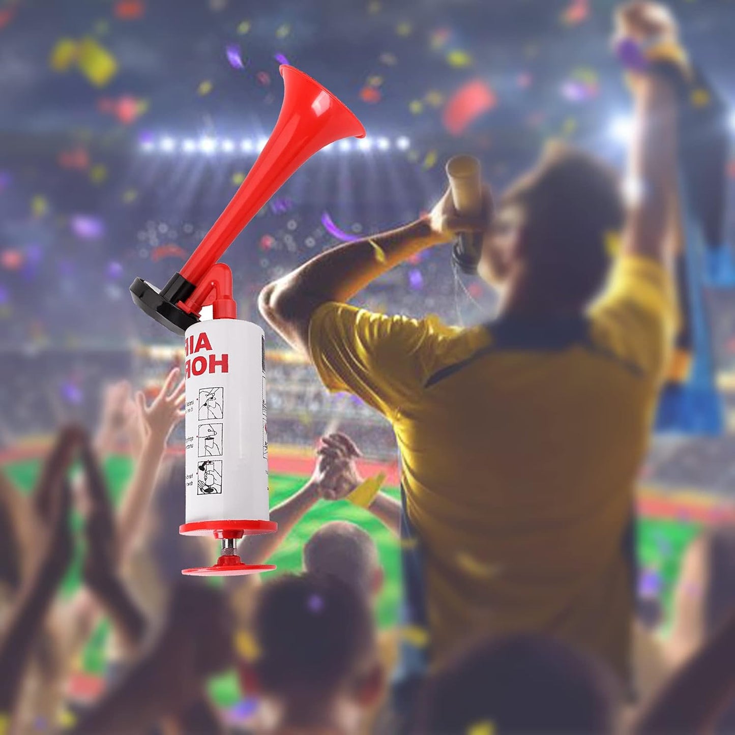 Air Horn for Boat Graduation Party Sports Events Beer Horns Dog Air Horn Self Defense Portable Air Pump Horn(ABS large handheld horn)