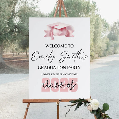 Graduation Party Welcome Sign, Photo Graduation Poster, Graduation Decorations, Grad Party Sign, Grad Welcome Sign, Graduation gift for best friend, Graduation gift for daughter, sister, brother - 1