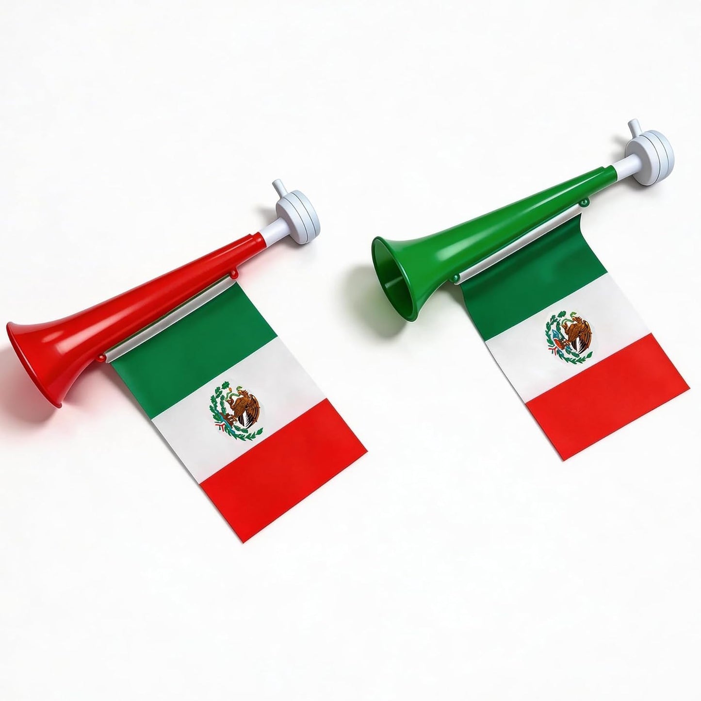 2Pcs Stadium Horns - Loud Sturdy Plastic Trumpets for Sports Events, Parties and Celebrations | Vuvuzela-Style Noise Makers for Crowd Cheering, Graduation, Parades, Birthday Parties