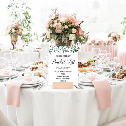 Andaz Press Wedding Party Signs, Natural Greenery Green Leaves, 8.5x11-inch, Bridal Shower Scavenger Hunt, 1-Pack - Colors D
