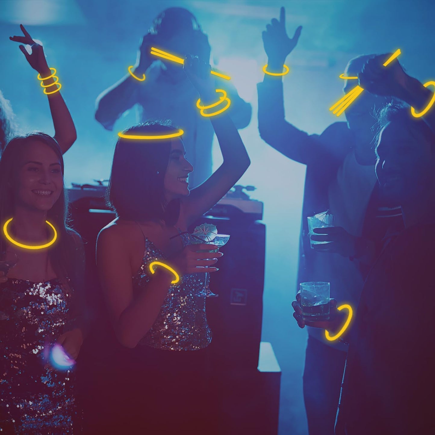 300 PCS Glow Sticks Bulk Glow Bracelet and Necklaces with 150PCS Connectors 8" Glowsticks Light Up Neon Party Favors for July 4th Halloween Wedding Birthday Hawii Carnival(RedBlueWhite)