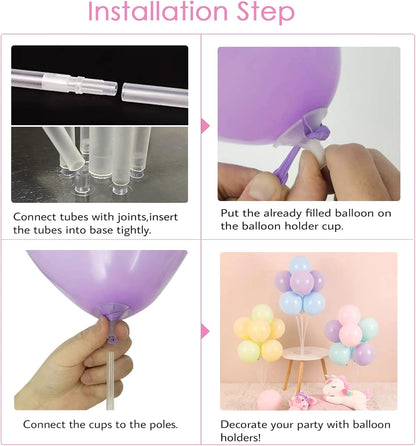 10 Sets of Balloon Stands for Table Balloon Stand Allowing Balloons To Float Without Helium Tank Balloon Holder Decorations for Birthday Party Wedding Festival Christmas