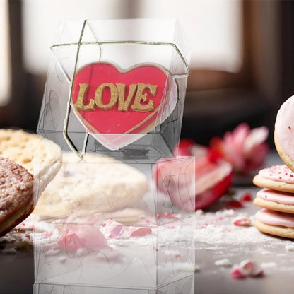 RomanticBaking 3 ¼" x 3 ¼" x 1 ½" 50PCS Chocolate Truffle Boxes for 4，Cookies Boxes Mini Bakery Boxes with Window for Brownie,Soap,Donut