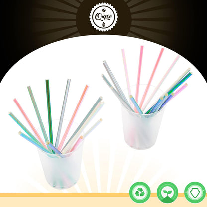Pink Paper Straws 150pcs Disposable Straws Bulk (10 Pattern) qiqee