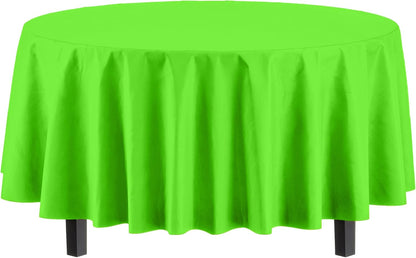 Exquisite Party Solids 6-Pack Premium Plastic Tablecloth 54in. x 108in. Rectangle Plastic Table Cover - Navy