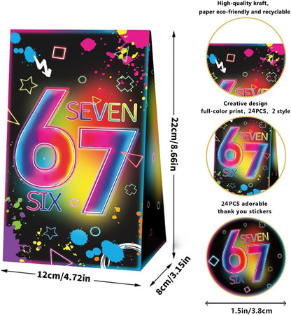 20pcs 10 Styles 6 7 Birthday Theme Mini Notebooks Party Supplies Favors Goodie Bag Stuffers Colorful 6 7 Birthday Theme Journal Pocket Notebook Supplies for Birthday Party Activity(20pcs-67-bks)