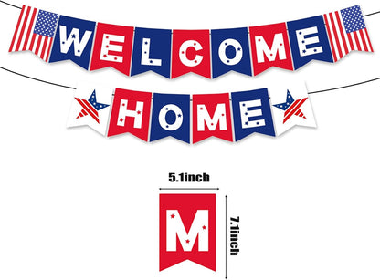 Welcome Home Banner, Colorful Paper Welcome Home Decorations