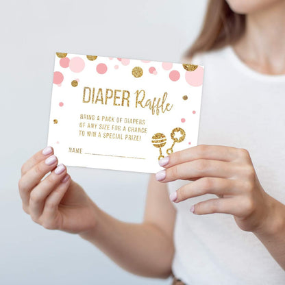 Andaz Press Blush Pink Gold Glitter Girl Baby Shower, Printable Table Tent Place Cards, 20-Pack, Seat Placement Cards Blank Place Cards For Table Settings Name Cards for Wedding, Graduation Food Cards - Colors A