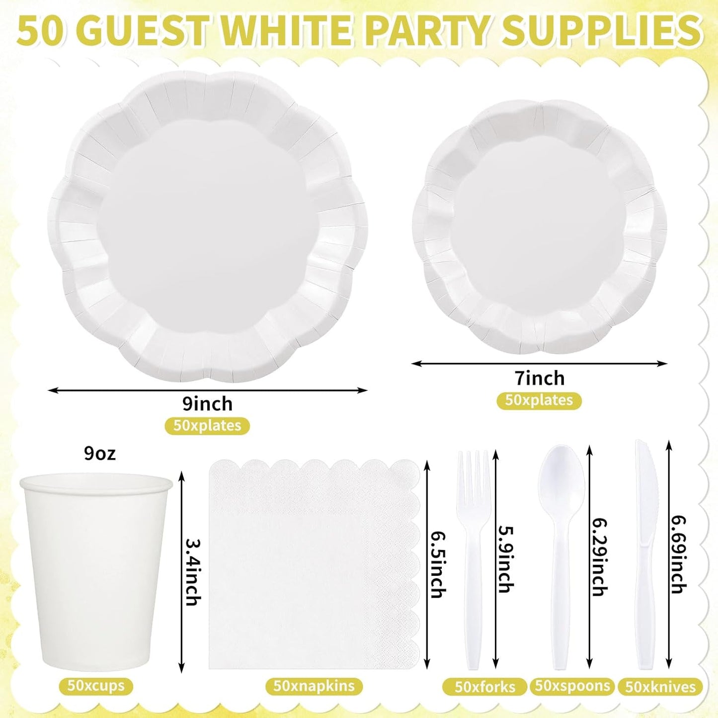 NatNarr 175 Pcs Sage Green Plates and Napkins Set, 25 Guest Sage Green Party Supplies Include Scalloped Paper Plate Napkin Cup Forks Knives Disposable Plastic Cutlery for Wedding Baby Shower Birthday