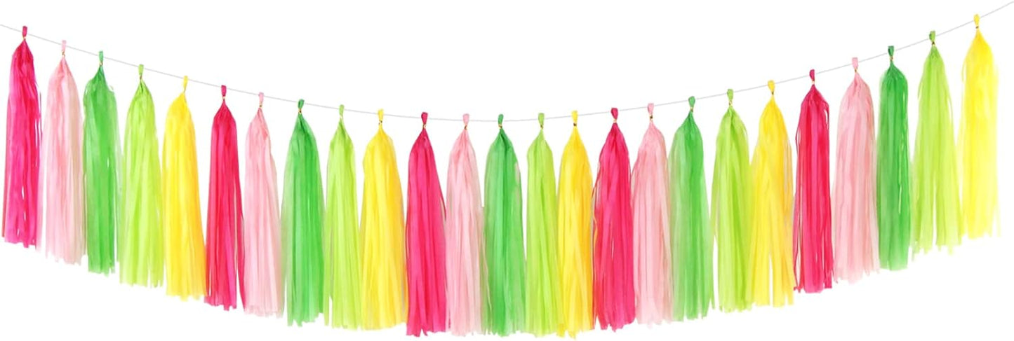 Navy-Blue White-Silver Tassel Garland Streamers - 15pcs Party Decorations Tissue Paper Tassels Banner,Graduation 2025 Wedding Baby Bridal Shower Hanging Decoration Boy Birthday Backdrop Decor Panduola